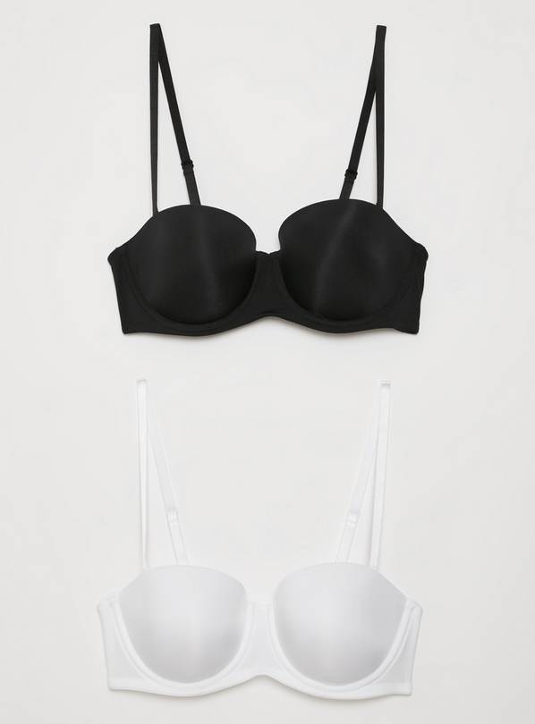 Black & White Multiway Balcony Bra 2 Pack 42E